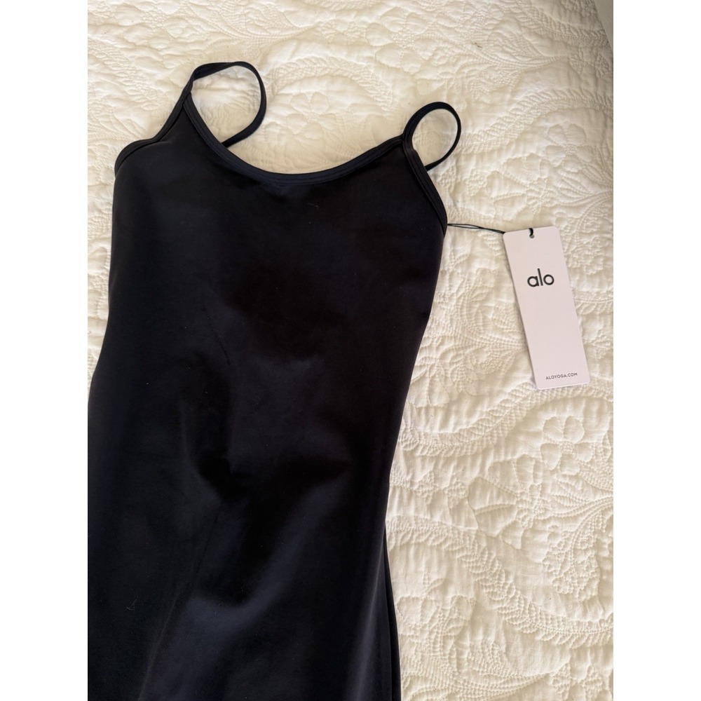 Alo Yoga Airbrush One And Done Bodysuit Black Womens Size S Jumpsuit NWT W8295R - Picture 7 of 11